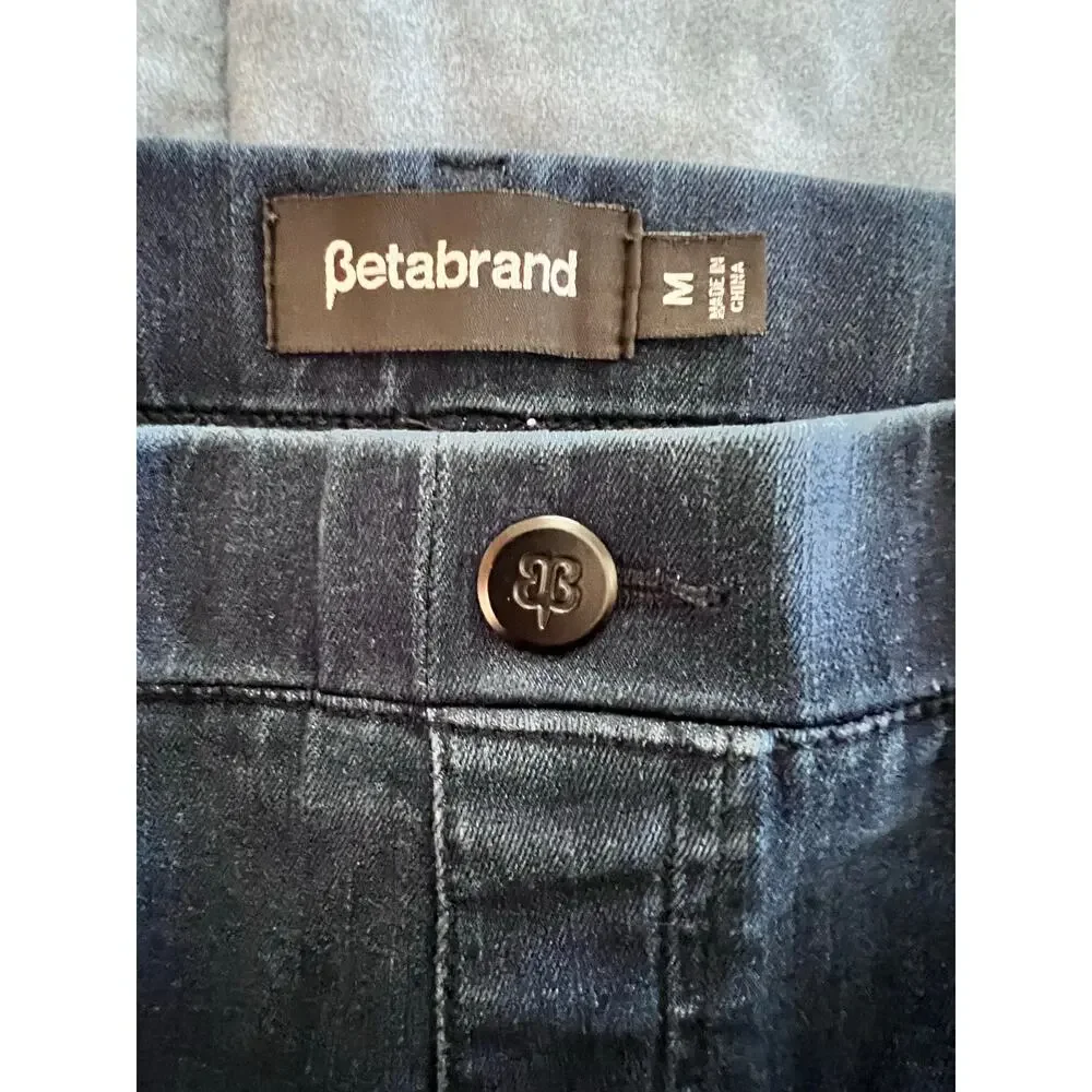 Betabrand Pull On Stretch Denim Jeans Womens Size Medium Straight Leg 32x30 - Picture 4 of 4